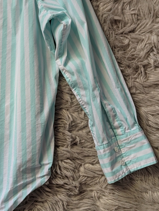 EUC AYR The Deep End Button Down Shirt in Teal Wasabi - Picture 15 of 16